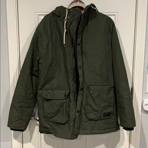 Divided jacket with sherpa hood. H&M